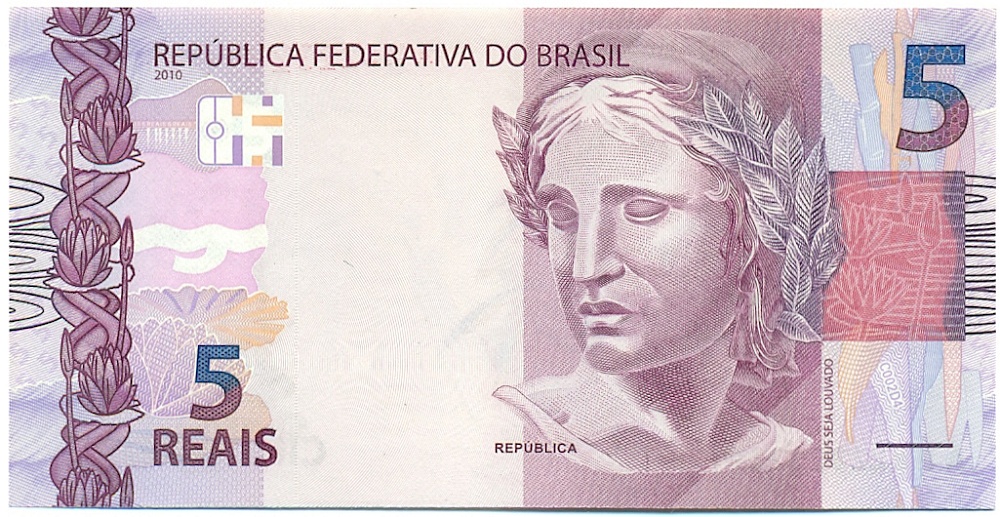 5 реалов 2010 года Бразилия — Фото №1