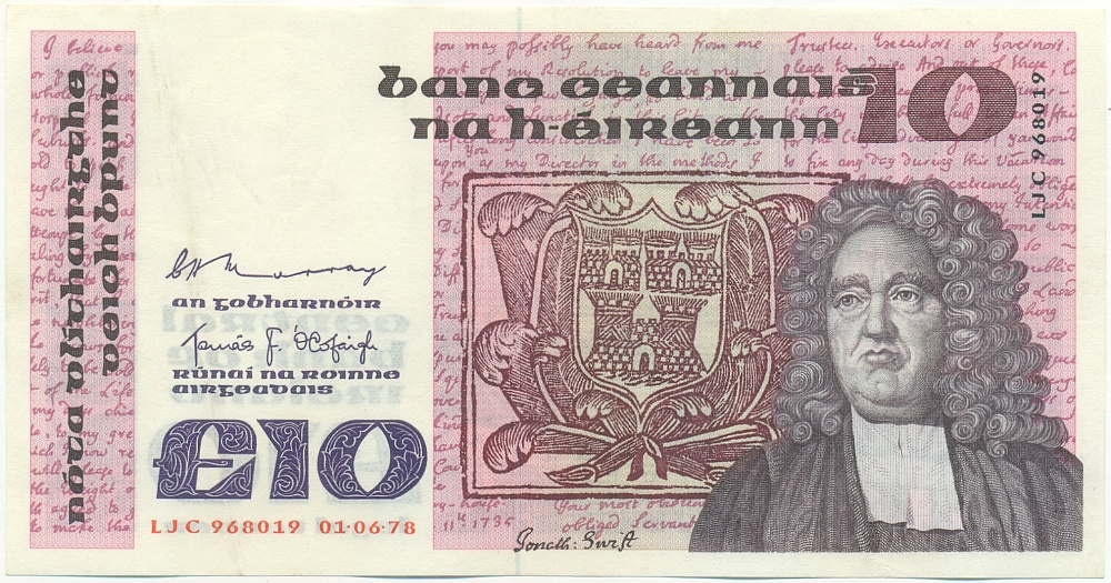 10 фунтов 1978 года Ирландия — Фото №1