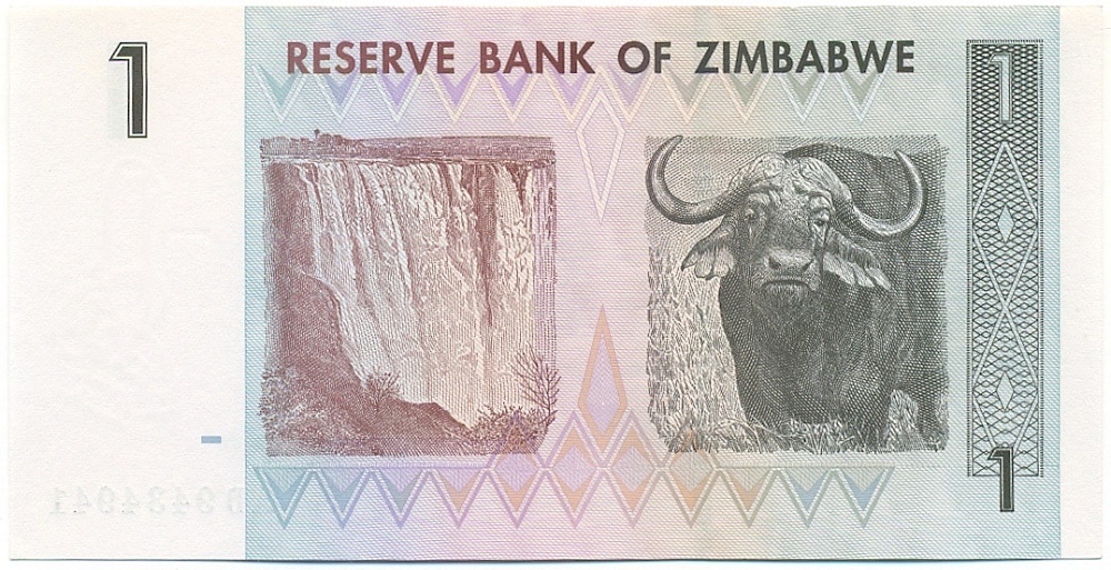 1 доллар 2007 года Зимбабве — Фото №2