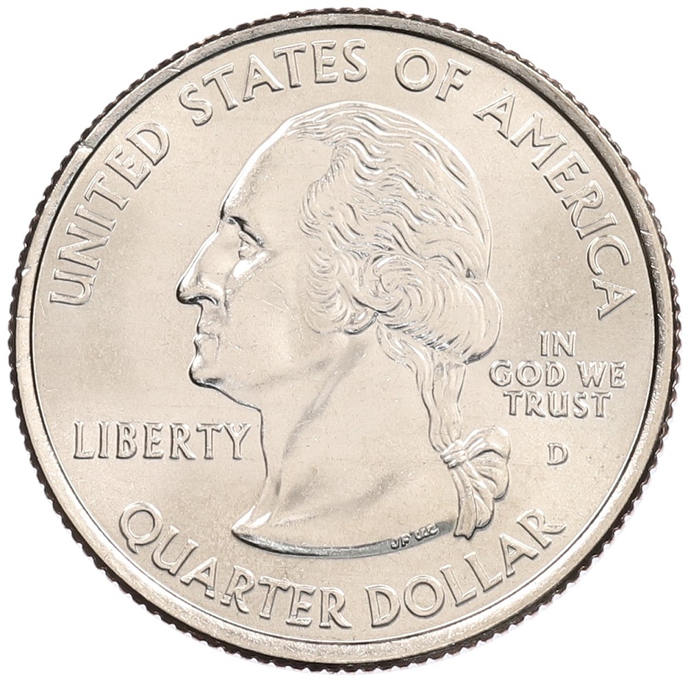 1/4 доллара (25 центов) 2001 года D США «Штаты и территории — Нью-Йорк» — Фото №2