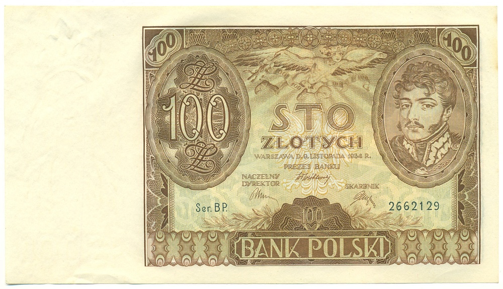 100 злотых 1934 года Польша — Фото №1