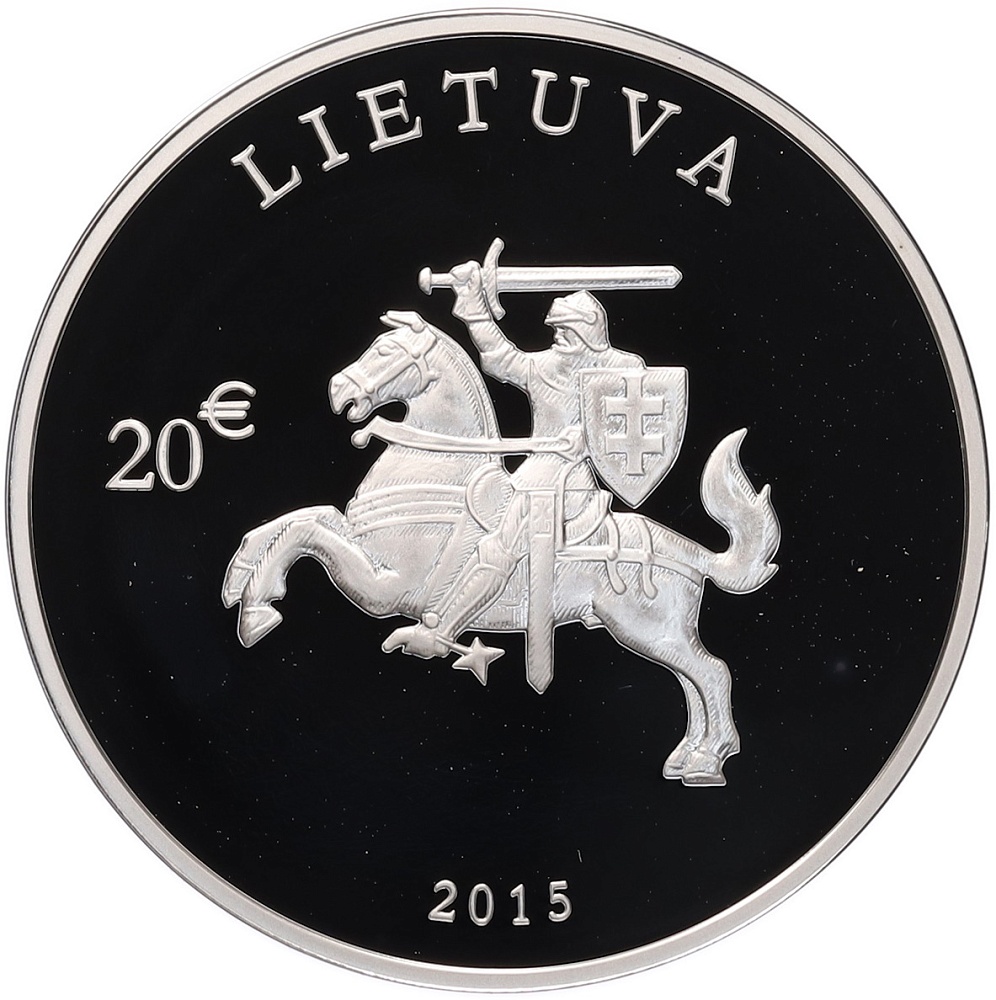 20 евро 2015 года Литва «25 лет Независимости» — Фото №2