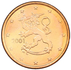 5 евроцентов 2001 года Финляндия — Фото №1