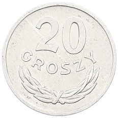 20 грошей 1976 года Польша — Фото №1