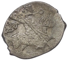 Копейка 1598-1605 года Михаил Федорович (Москва) — КГ173 — Фото №1