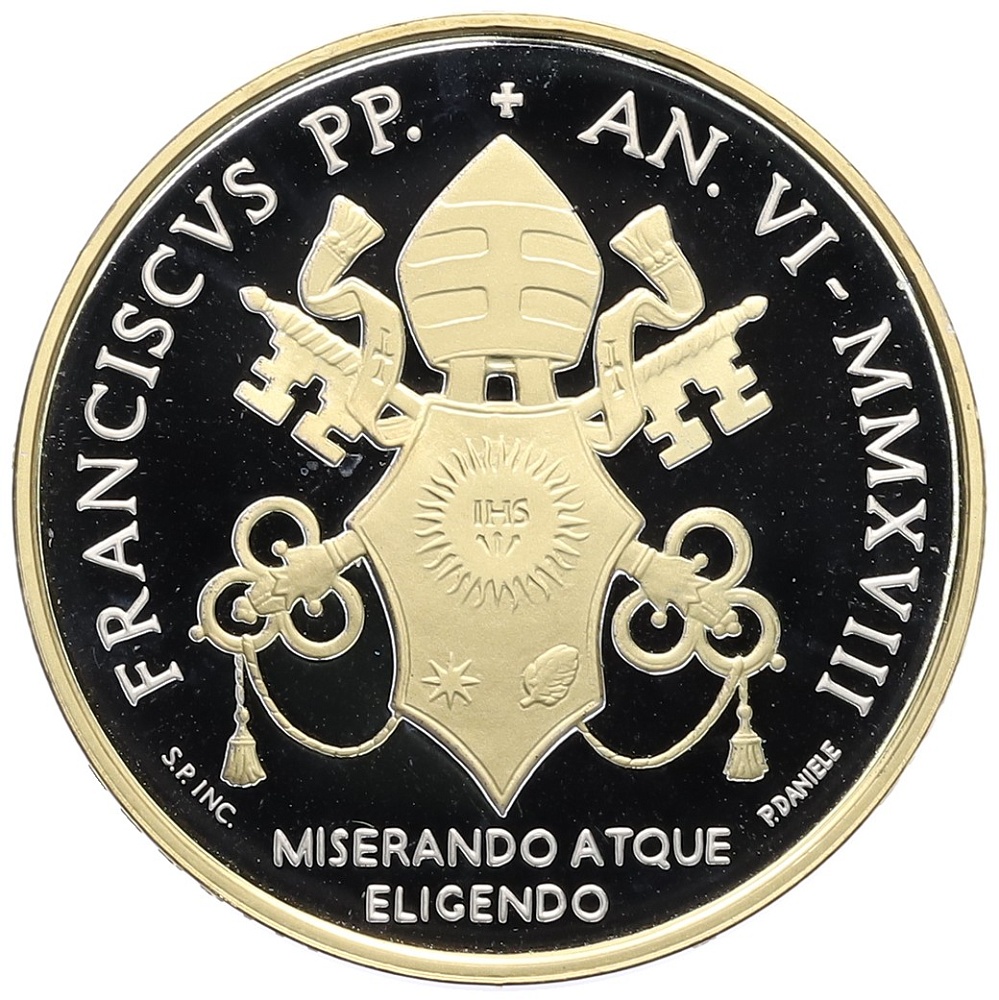5 евро 2018 года Ватикан «Канонизация Папы Римского Павла VI» (Позолота) — Фото №2