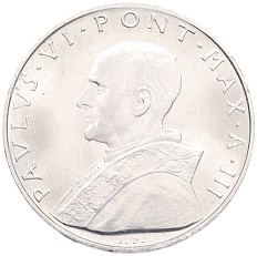 10 лир 1965 года Ватикан — Фото №2