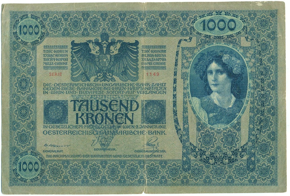 1000 крон 1902 года Австро-Венгрия — Фото №2