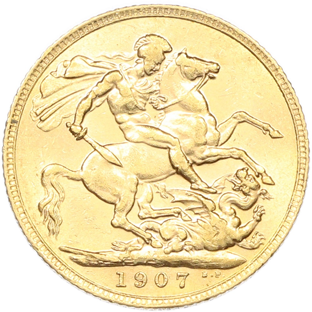 1 соверен 1907 года Великобритания — Фото №1