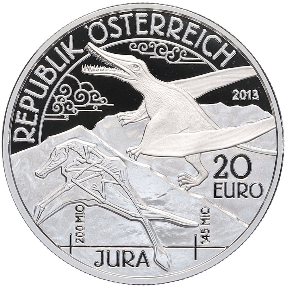 20 евро 2013 года Австрия «Доисторическая жизнь — Юрский период» — Фото №2