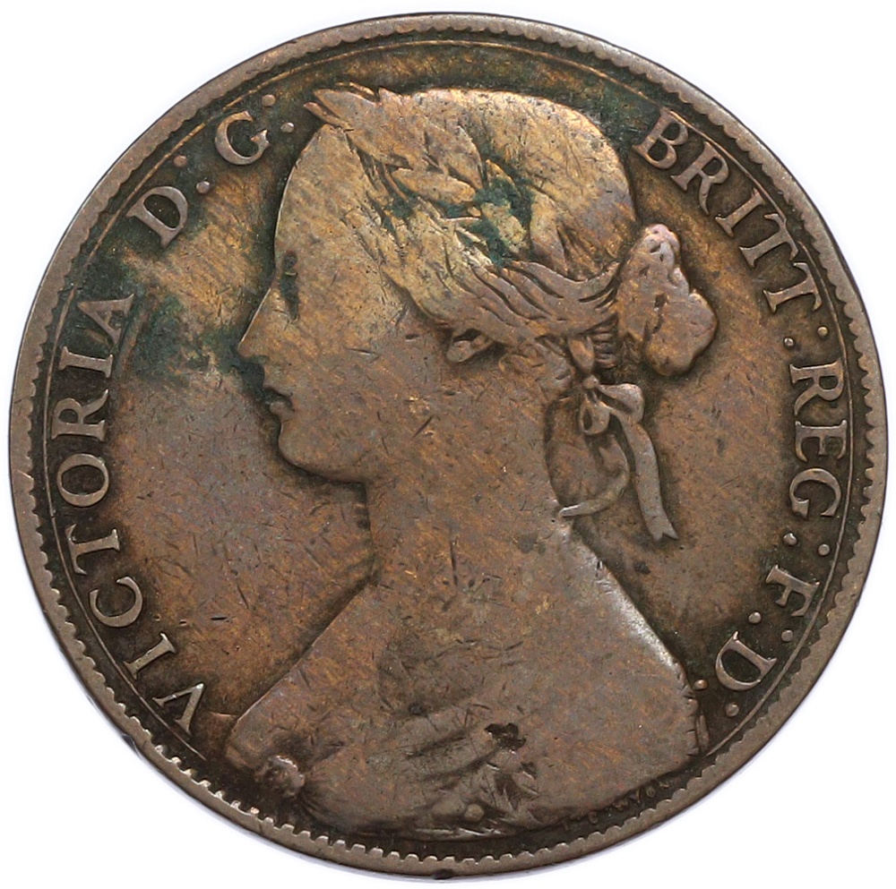 1 пенни 1860 года Великобритания — Фото №2