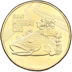 1 доллар 2023 года Австралия «Большие австралийские вещи – гигантская треска Мюррея» — Фото №1