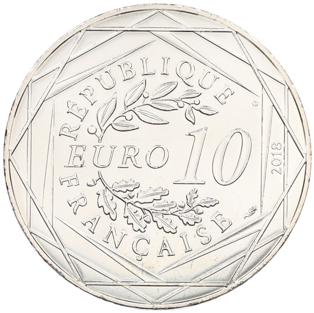 10 евро 2018 года Франция «Микки Маус и Франция — Аббатство Мон-Сен-Мишель» — Фото №2