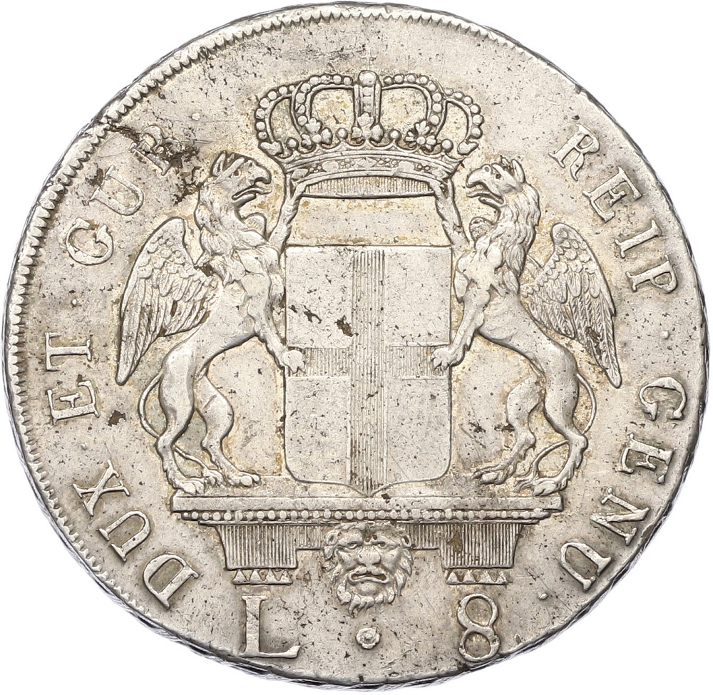 8 лир 1797 года Генуя — Фото №2
