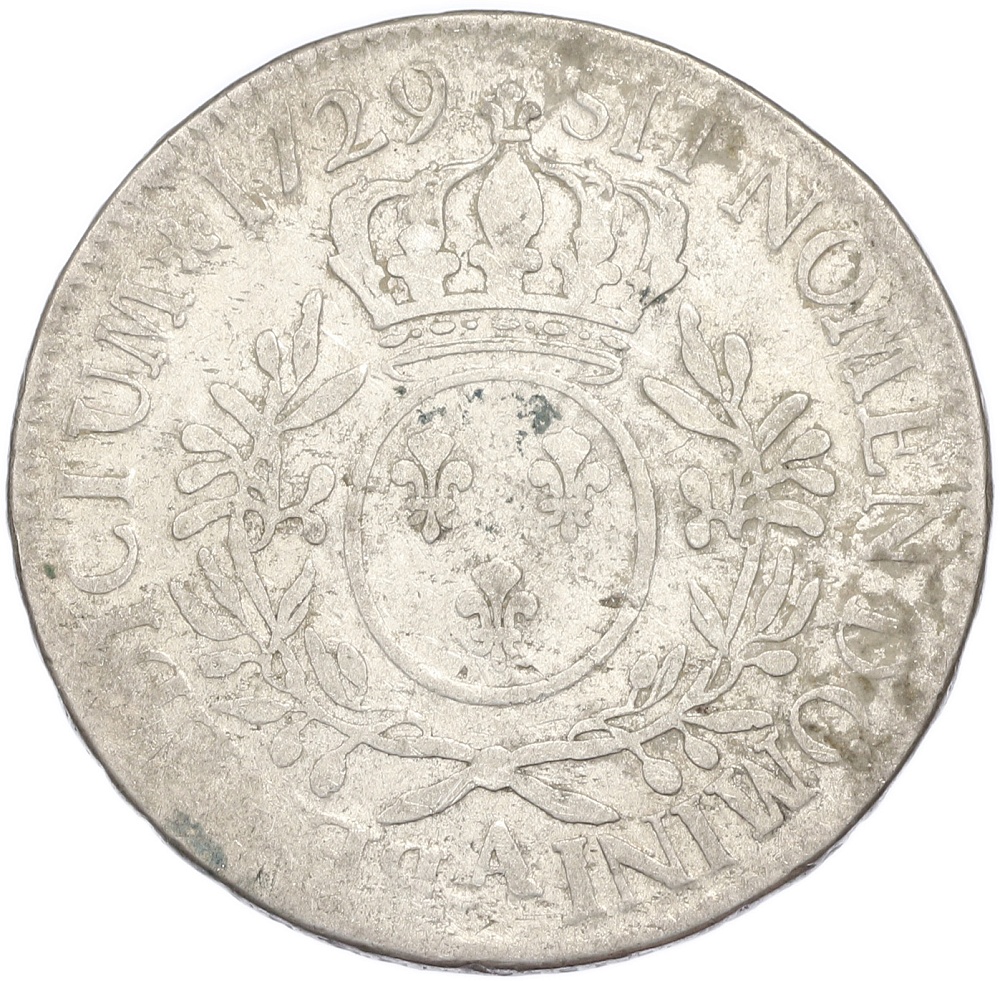 1 экю 1729 года A Франция — Фото №2