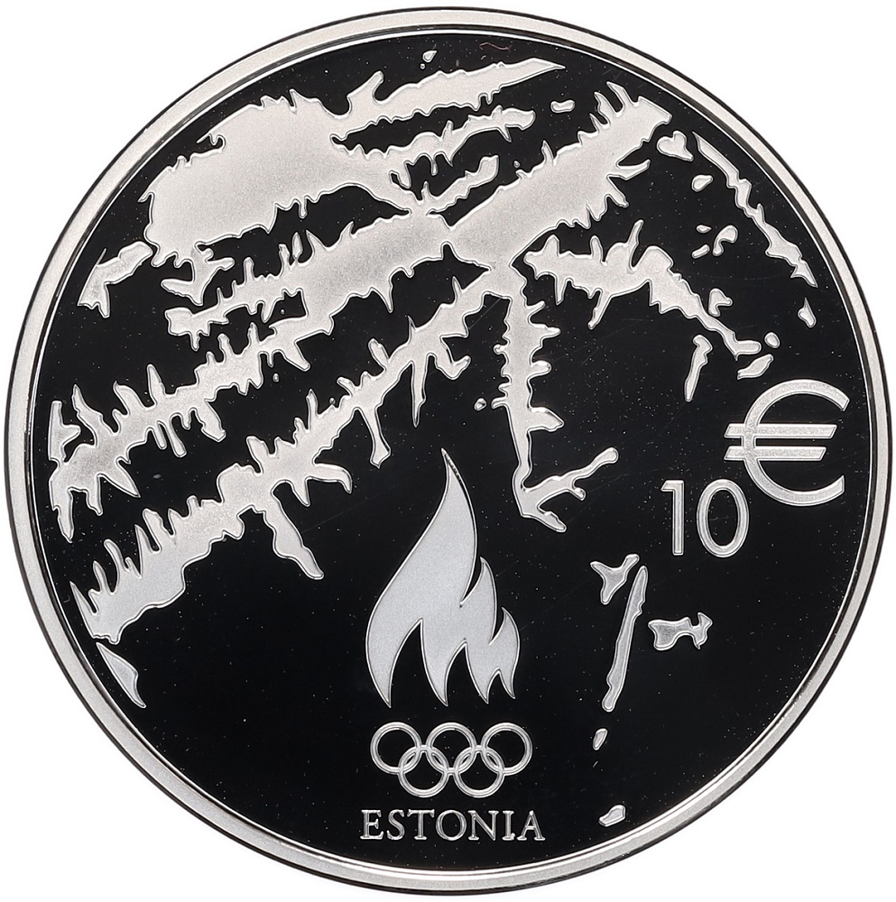 10 евро 2014 года Эстония «XXII зимние Олимпийские Игры 2014 в Сочи» — Фото №1