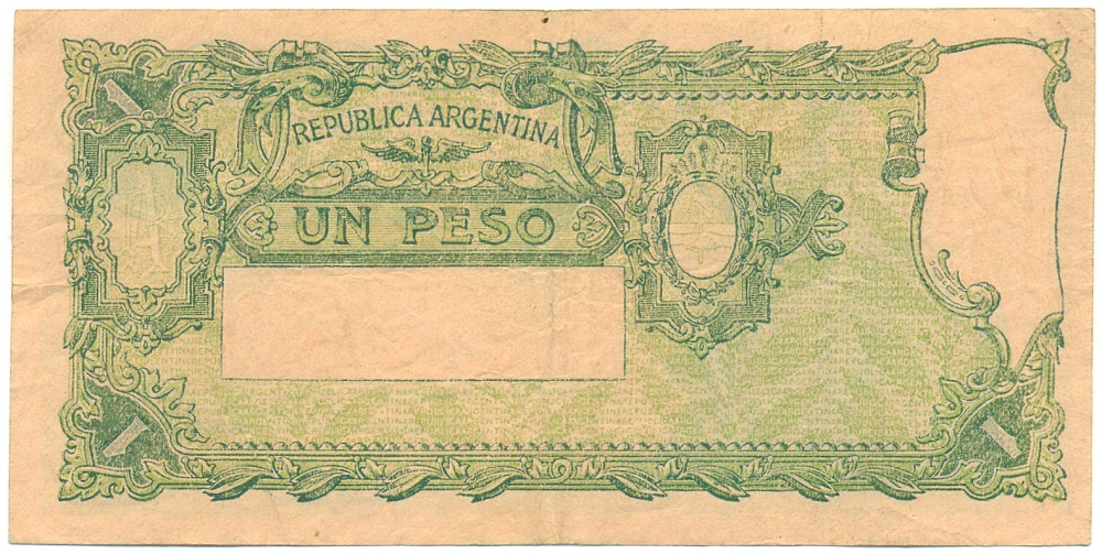 1 песо 1946-1947 года Аргентина — Фото №2