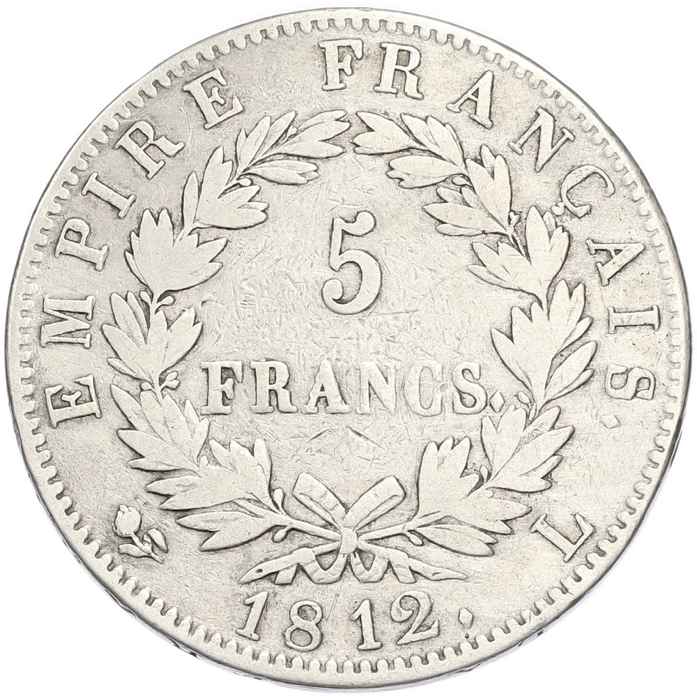 5 франков 1812 года L Франция (Наполеон I) — Фото №1