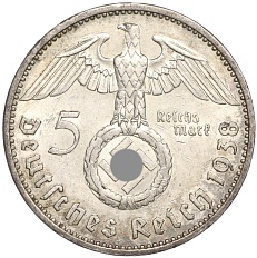 5 рейхсмарок 1938 года А Германия — Фото №1