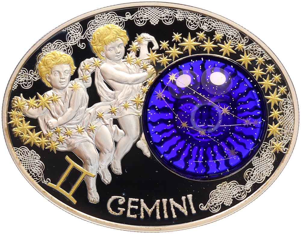 10 денаров 2015 года Македония «Знаки зодиака — Близнецы» — Фото №1