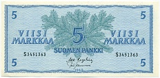 5 марок 1963 года Финляндия — Фото №1