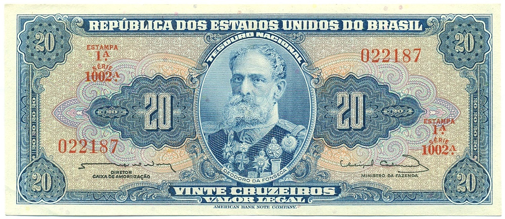 20 крузейро 1963 года Бразилия — Фото №1