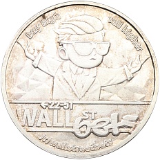 1 унция серебра 2021 года Сингапур «Wall Street Bets» — Фото №1