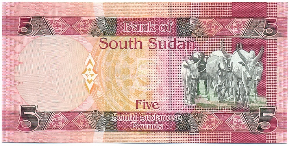 5 фунтов 2015 года Южный Судан — Фото №2