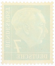 Почтовая марка 7 пфеннигов 1954 года Западная Германия (ФРГ) — Фото №2