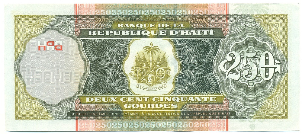250 гурдов 2003 года Гаити — Фото №2