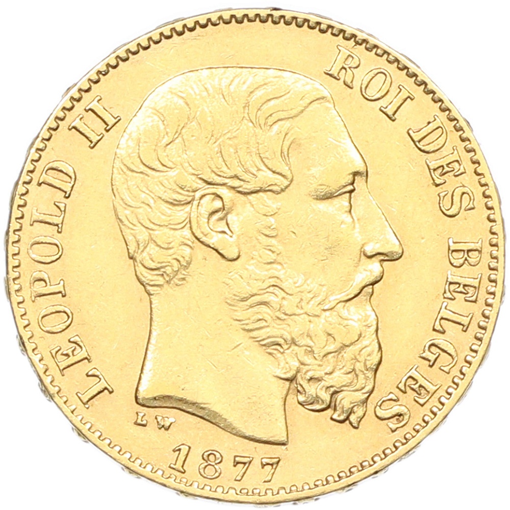 20 франков 1877 года Бельгия — Фото №1