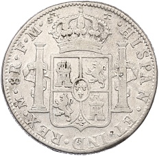 8 реалов 1784 года Испанская Мексика (Карл III) — Фото №2