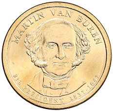 1 доллар 2008 года D США «8-й президент США Мартин Ван Бюрен» — Фото №1