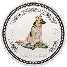 1 доллар 2006 года Австралия «Китайский гороскоп — Год собаки» (Цветное покрытие) — Фото №1