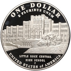 1 доллар 2007 года Р США «Десегрегация в образовании — Школа в Литл-Рок» — Фото №2