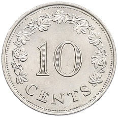 10 центов 1972 года Мальта — Фото №2