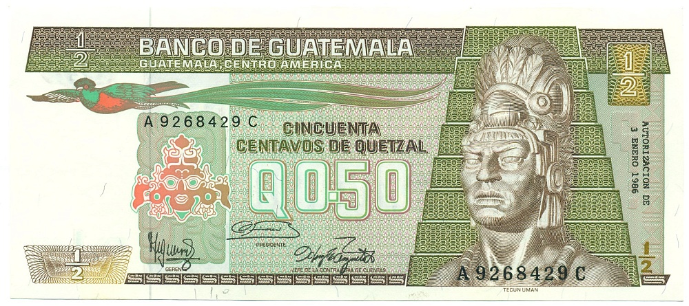 1/2 кетцаля 1986 года Гватемала — Фото №1