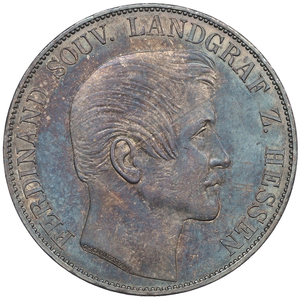 1 союзный таллер 1860 года Гессен-Гомбург — Фото №1