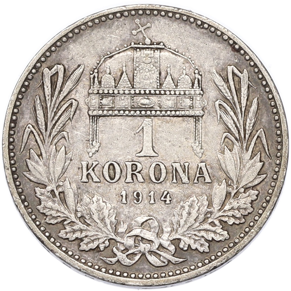 1 крона 1914 года Венгрия — Фото №1