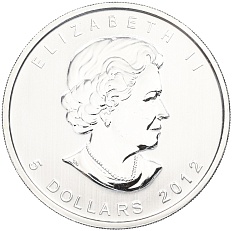 5 долларов 2012 года Канада «Кленовый лист» — Фото №2