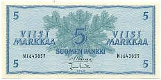 5 марок 1963 года Финляндия — Фото №1
