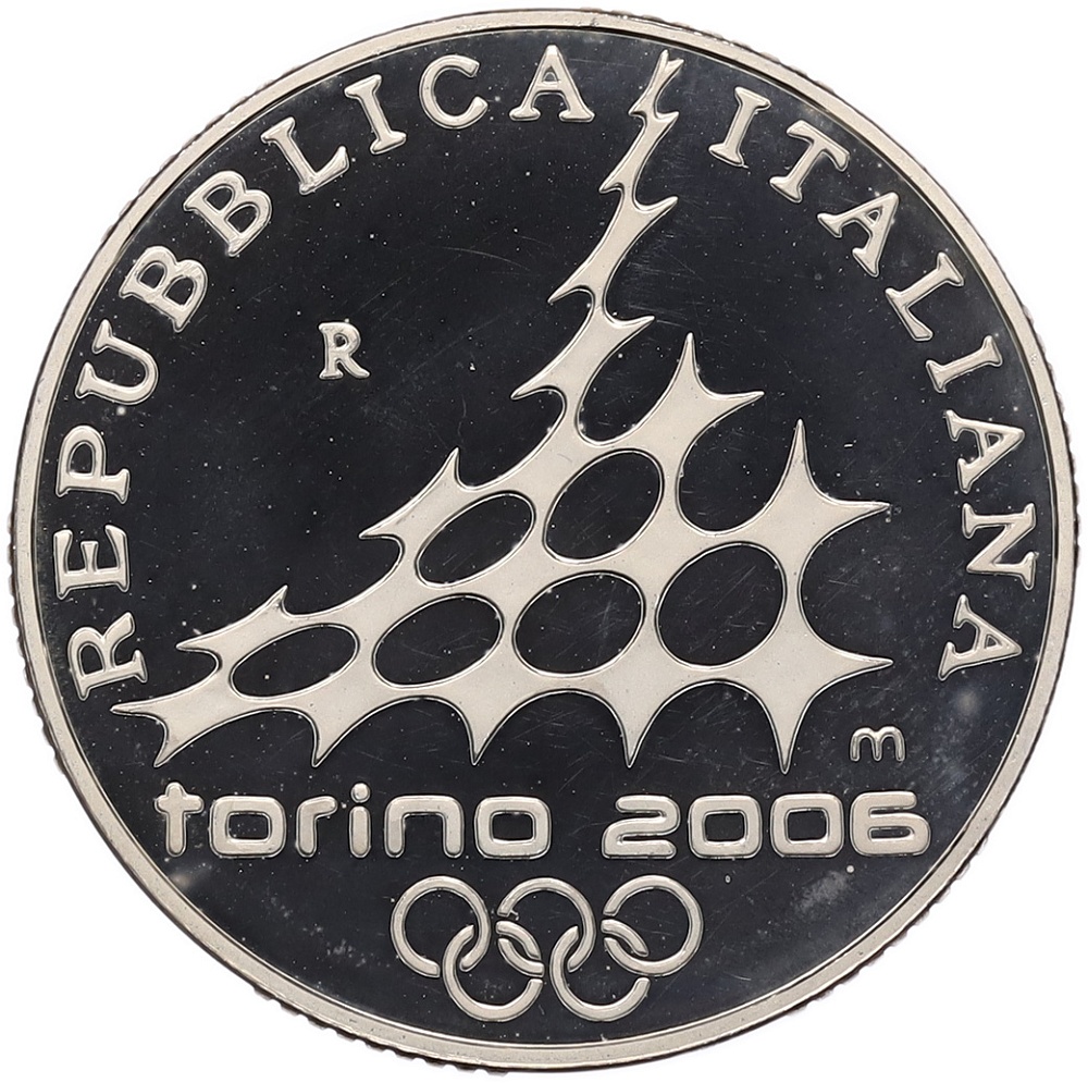 10 евро 2005 года Италия «XX зимние Олимпийские игры 2006 в Турине — Горнолыжный спорт» — Фото №2