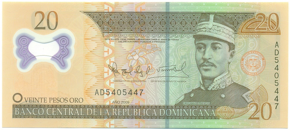 20 песо 2009 года Доминиканская республика — Фото №1