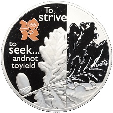 5 фунтов 2010 года Великобритания «XXX летние Олимпийские Игры — Празднование в Британии (Британский дуб)» — Фото №1