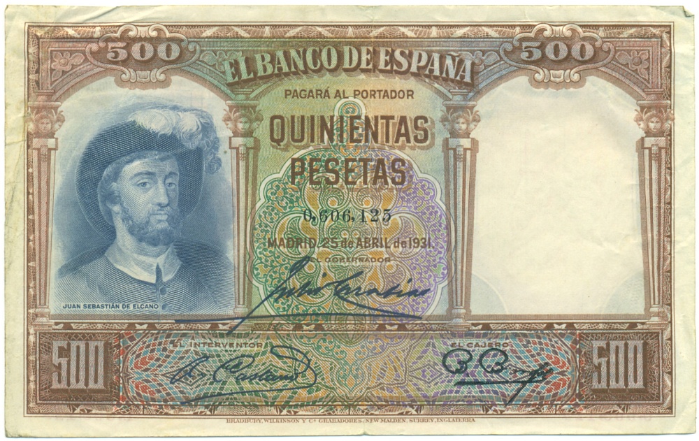 500 песет 1931 года Испания — Фото №1