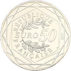 50 евро 2017 года Франция «Франция Жана-Поля Готье — Курица» (Цветное покрытие) — Фото №2