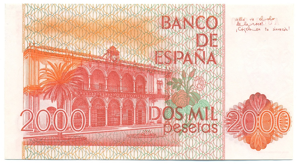 2000 песет 1980 года Испания — Фото №2