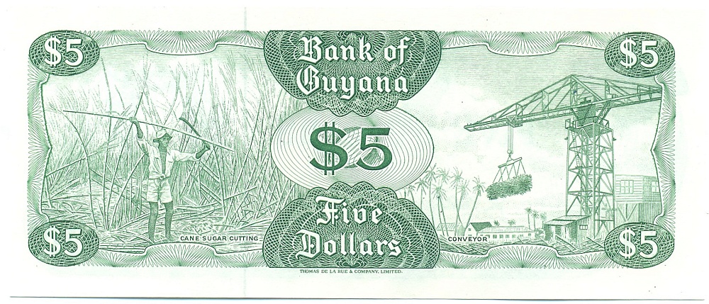 5 долларов 1992 года Гайана — Фото №2