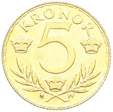 5 крон 1920 года Швеция — Фото №2