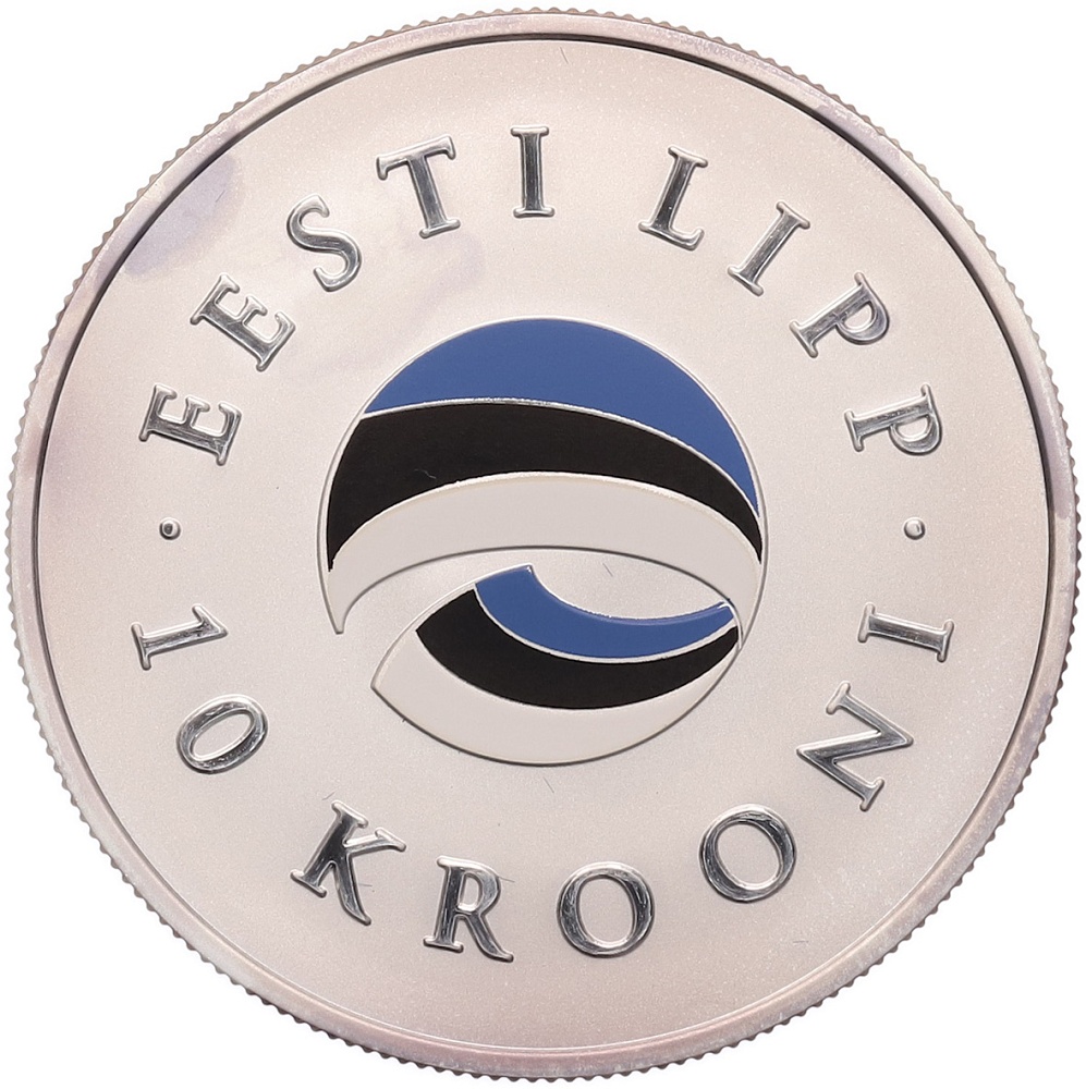10 крон 2004 года Эстония «120 лет флагу Эстонии» — Фото №1